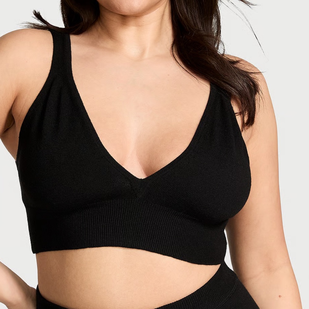 Victoria's Secret Luxe Black Triangle Bralette